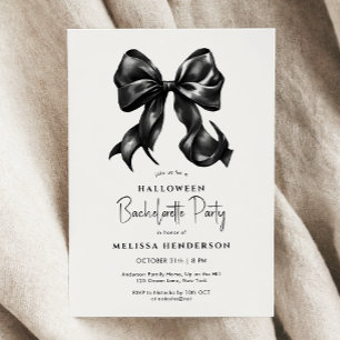Invitation Bachelorée d'Halloween noir