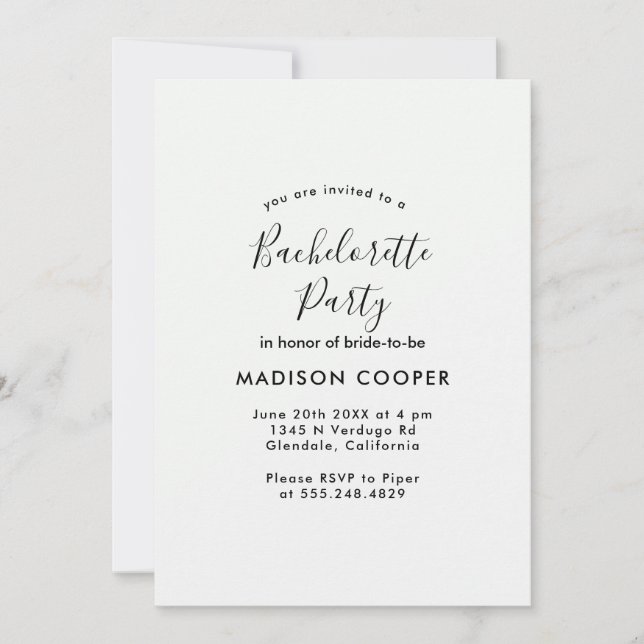 Invitation Bachelorette (Devant)
