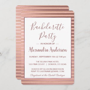 Invitation Bachelorette à bande noire