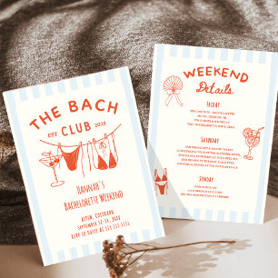 Invitation Bachelorette à cocktail orange tiré à la main