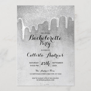 Invitation Bachelorette à épaisse Parties scintillant en arge