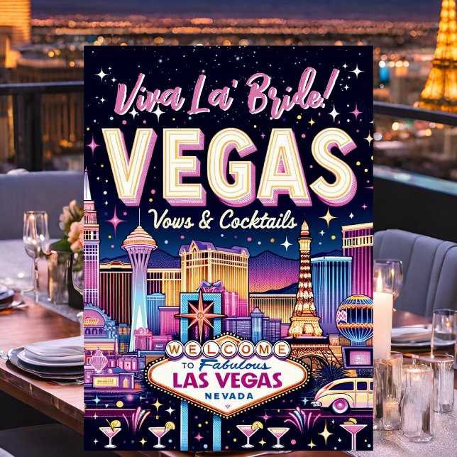 Invitation Bachelorette Bash Las Vegas (Vegas Themed Bachelorette Party Invitation)