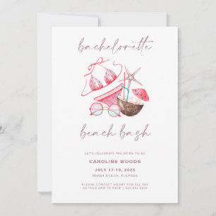 Invitation Bachelorette Beach Bash Bachelorette