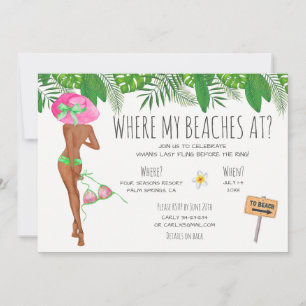 Invitation Bachelorette Beach Week-end Itinéraire 