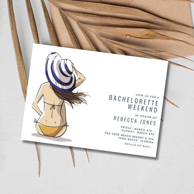 Invitation Bachelorette Beach Weekend Getaway (Bachelorette Beach Weekend Getaway Invitation)