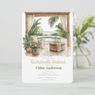 Invitation Bachelorette bohémienne   Itinéraire de 4 jours