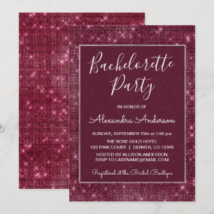 Invitation Bachelorette Bourgogne violette