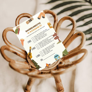Invitation Bachelorette chasse à la sauvette jeu, amusant bac