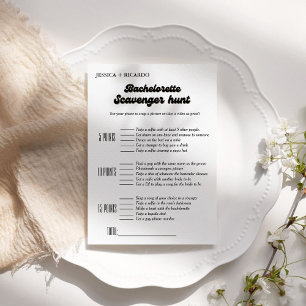 Invitation Bachelorette chasse à la sauvette jeu, amusant bac