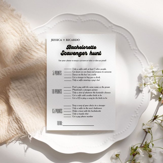 Invitation Bachelorette chasse à la sauvette jeu, amusant bac (Créateur téléchargé)