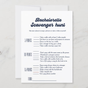 Invitation Bachelorette chasse chasse chasse chasse, jeu de b