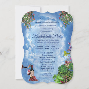 Invitation Bachelorette Ciel et Nuages Bleu clair