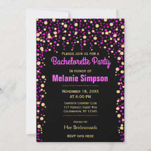Invitation Bachelorette   Confetti