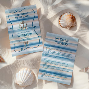 Invitation Bachelorette d'Ancre de cowgirl côtière nautique