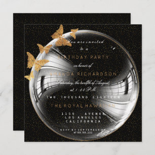 Invitation Bachelorette d'anniversaire de Golden Confetti