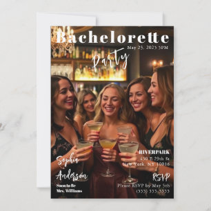 Invitation Bachelorette de couverture du magazine