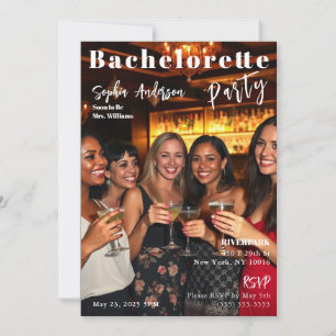 Invitation Bachelorette de couverture du magazine
