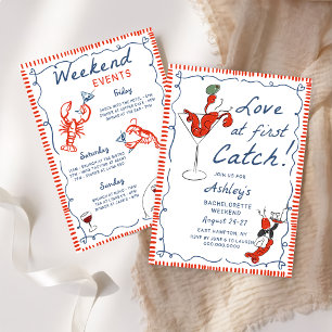 Invitation Bachelorette de homard côtier