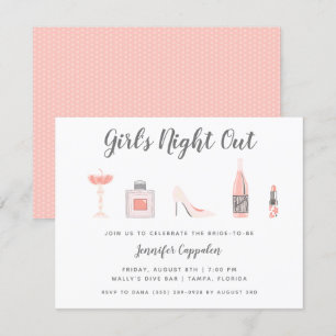 Invitation Bachelorette de la soirée de la fille