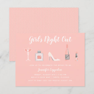 Invitation Bachelorette de la soirée de la fille