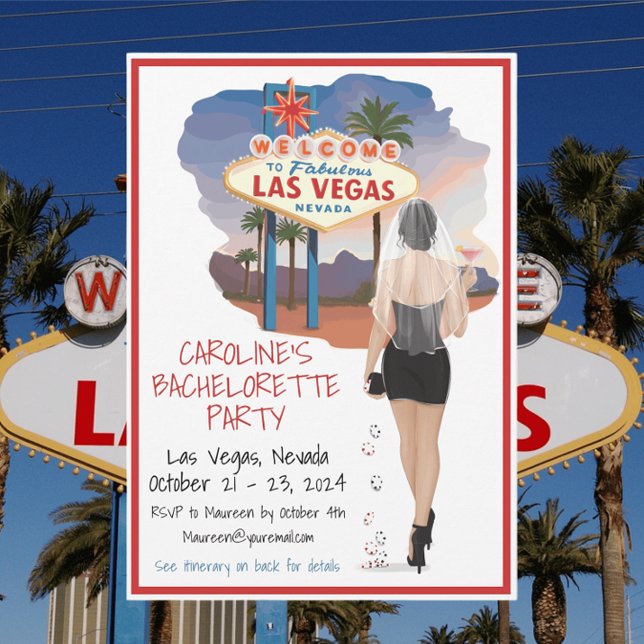 Invitation Bachelorette de Las Vegas (Créateur téléchargé)