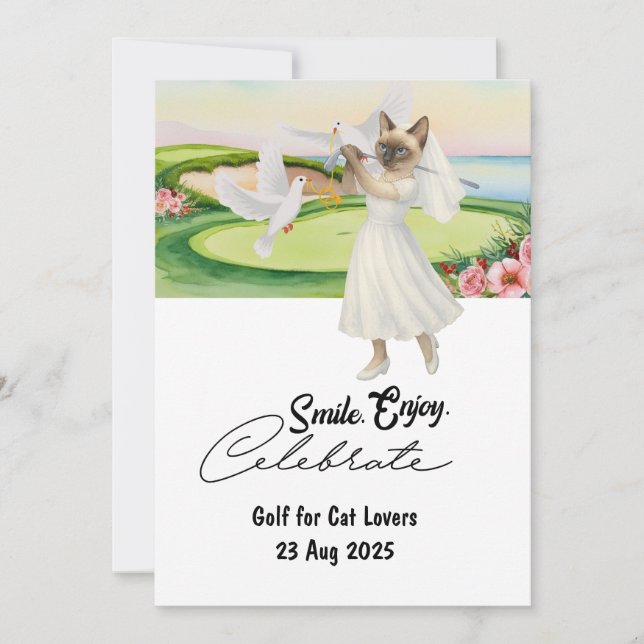 Invitation Bachelorette de Mariage de mariée de Golfer pour A (Devant)