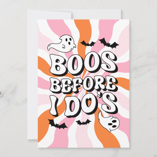 Invitation Bachelorette de super Boo's Before I Do (Devant)