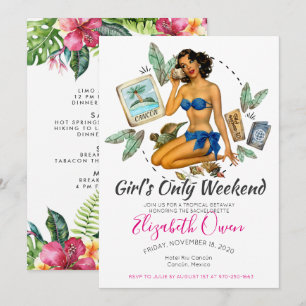 Invitation Bachelorette Destination Bikini Beach Brive Bash