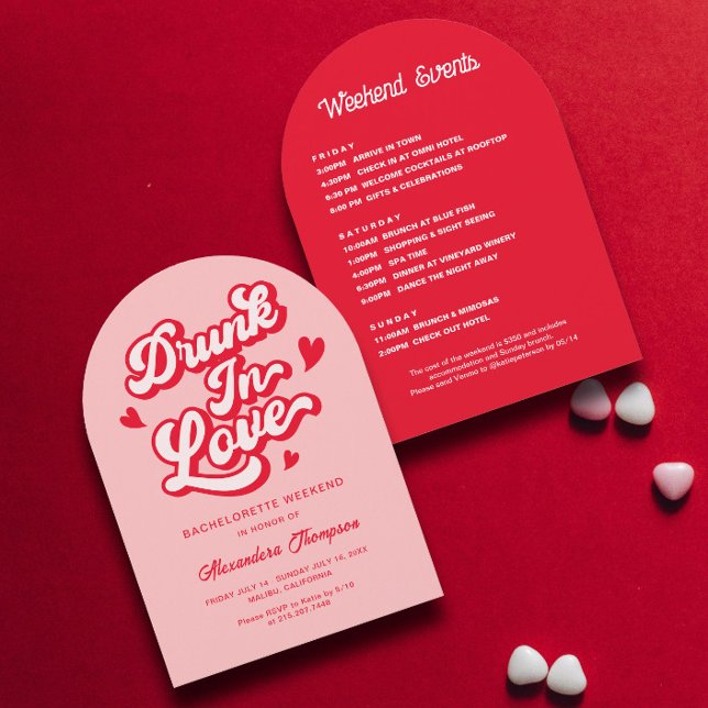 Invitation Bachelorette en amour (Créateur téléchargé)