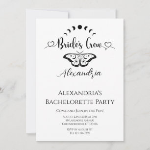 Invitation Bachelorette fête céleste papillon