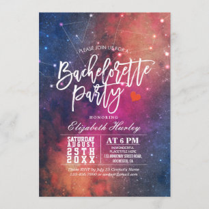 Invitation Bachelorette fêtes étoiles Sky Galaxy Constellatio