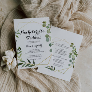 Invitation Bachelorette Feuille verte tropicale