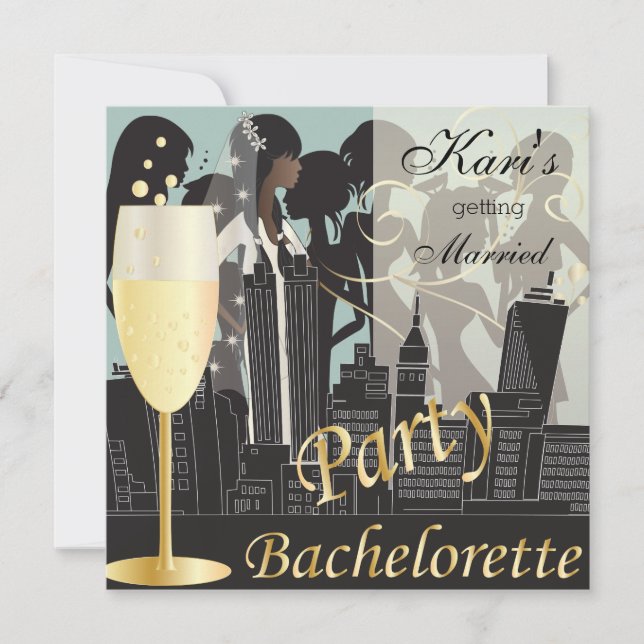 Invitation Bachelorette Filles Nuit Sortie - Paloma Blue (Devant)