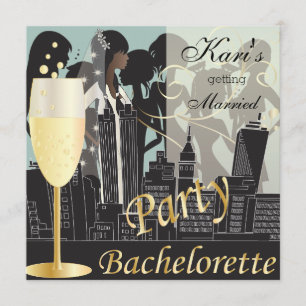 Invitation Bachelorette Filles Nuit Sortie - Paloma Blue