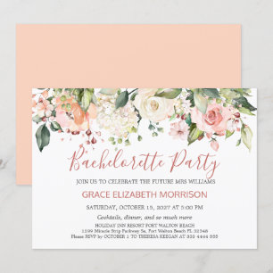 Invitation Bachelorette florale d'aquarelle