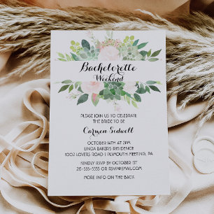 Invitation Bachelorette florale tropicale moderne