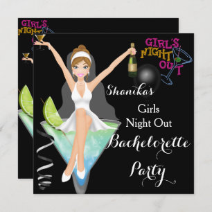 Invitation Bachelorette Fun Cocktails Boissons