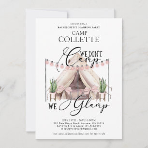 Invitation Bachelorette Glamping Party