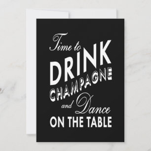 Invitation Bachelorette - Il est temps de boire du champagne