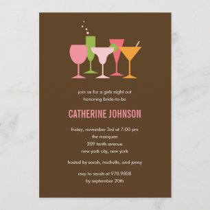 Invitation Bachelorette/Invitation de Fête de l'mariée de ver