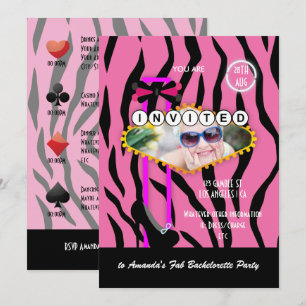 Invitation Bachelorette Las Vegas thème Casino Party photo