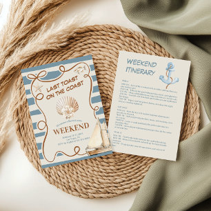 Invitation Bachelorette nautique de la brise côtière de la co