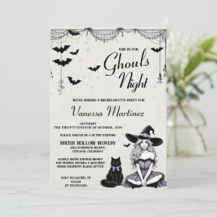 Invitation Bachelorette nocturne de Ghouls