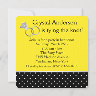 Invitation Bachelorette noire et jaune