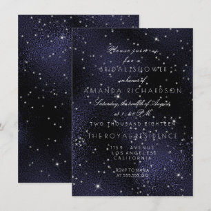 Invitation Bachelorette nuptiale étoile en argent de la Marin