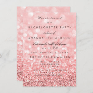 Invitation Bachelorette Parties scintillant d'anniversaire ro