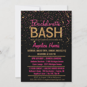 Invitation Bachelorette Party / Lingerie Douche Weekend Plan