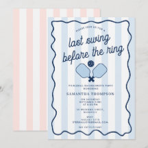 Bachelorette Party Pickleball Bach Retro Stripes