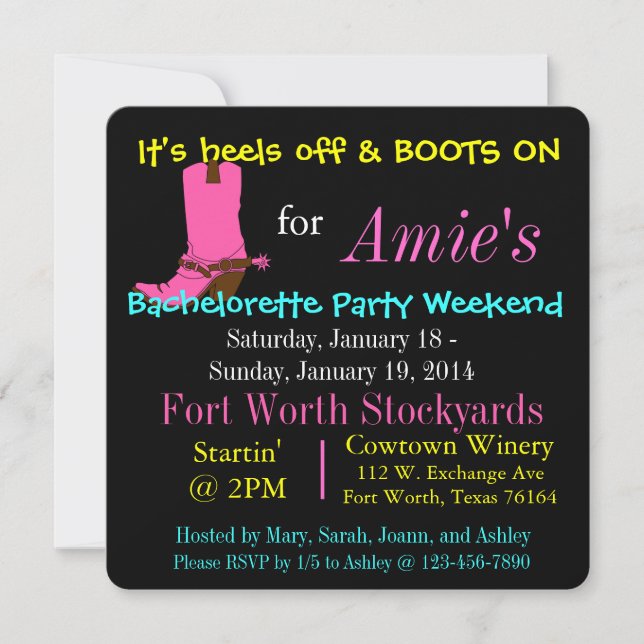 INVITATION BACHELORETTE PARTY WEEKEND INVITE (Devant)