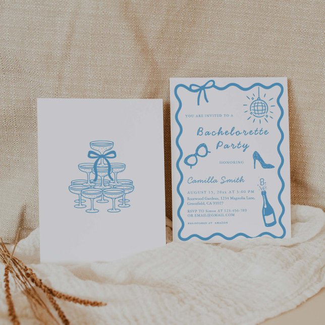 Invitation Bachelorette Party Whimsical manuscrit (Créateur téléchargé)